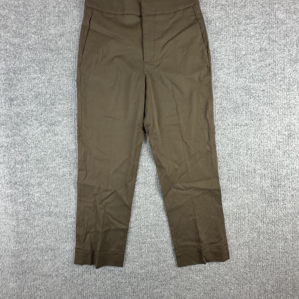 Zara Dress Pants Womens XS Brown Twill Slim Flat Front Work Career Office‎